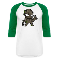 Character #105  Baseball T-Shirt - white/kelly green