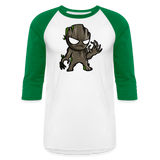 Character #105  Baseball T-Shirt - white/kelly green