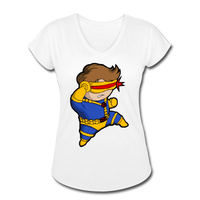 Character #2 Women's Tri-Blend V-Neck T-Shirt - white