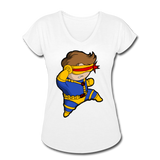 Character #2 Women's Tri-Blend V-Neck T-Shirt - white