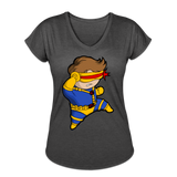 Character #2 Women's Tri-Blend V-Neck T-Shirt - deep heather