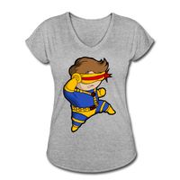 Character #2 Women's Tri-Blend V-Neck T-Shirt - heather gray