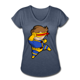 Character #2 Women's Tri-Blend V-Neck T-Shirt - navy heather