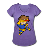 Character #2 Women's Tri-Blend V-Neck T-Shirt - purple heather