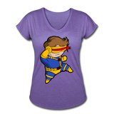 Character #2 Women's Tri-Blend V-Neck T-Shirt - purple heather