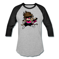 Character #4 Baseball T-Shirt - heather gray/black