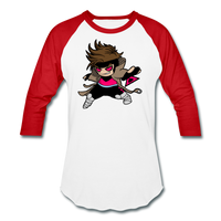 Character #4 Baseball T-Shirt - white/red