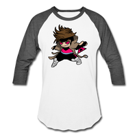 Character #4 Baseball T-Shirt - white/charcoal