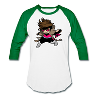 Character #4 Baseball T-Shirt - white/kelly green