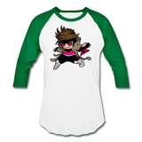 Character #4 Baseball T-Shirt - white/kelly green