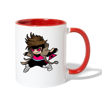 Character #4 Contrast Coffee Mug - white/red