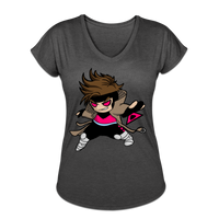 Character #4 Women's Tri-Blend V-Neck T-Shirt - deep heather