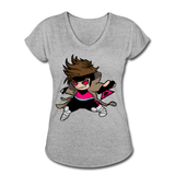 Character #4 Women's Tri-Blend V-Neck T-Shirt - heather gray