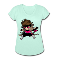 Character #4 Women's Tri-Blend V-Neck T-Shirt - mint