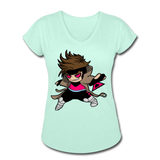 Character #4 Women's Tri-Blend V-Neck T-Shirt - mint