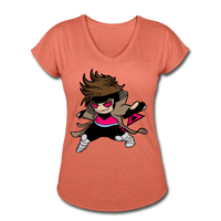 Character #4 Women's Tri-Blend V-Neck T-Shirt - heather bronze