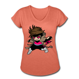 Character #4 Women's Tri-Blend V-Neck T-Shirt - heather bronze