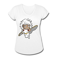 Character #5 Women's Tri-Blend V-Neck T-Shirt - white