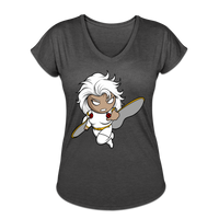 Character #5 Women's Tri-Blend V-Neck T-Shirt - deep heather