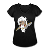 Character #5 Women's Tri-Blend V-Neck T-Shirt - black