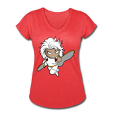 Character #5 Women's Tri-Blend V-Neck T-Shirt - heather red