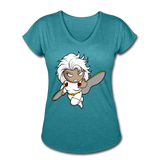 Character #5 Women's Tri-Blend V-Neck T-Shirt - heather turquoise