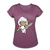 Character #5 Women's Tri-Blend V-Neck T-Shirt - heather plum