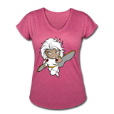 Character #5 Women's Tri-Blend V-Neck T-Shirt - heather raspberry