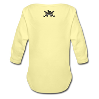 Character #5 Organic Long Sleeve Baby Bodysuit - washed yellow