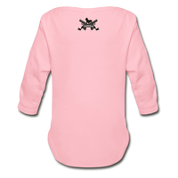 Character #5 Organic Long Sleeve Baby Bodysuit - light pink
