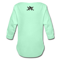 Character #5 Organic Long Sleeve Baby Bodysuit - light mint