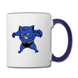 Character #7 Contrast Coffee Mug - white/cobalt blue