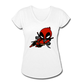 Character #11 Women's Tri-Blend V-Neck T-Shirt - white