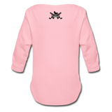 Character #11 Organic Long Sleeve Baby Bodysuit - light pink