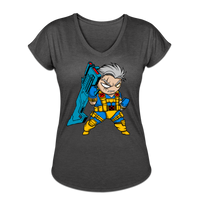 Character #12 Women's Tri-Blend V-Neck T-Shirt - deep heather