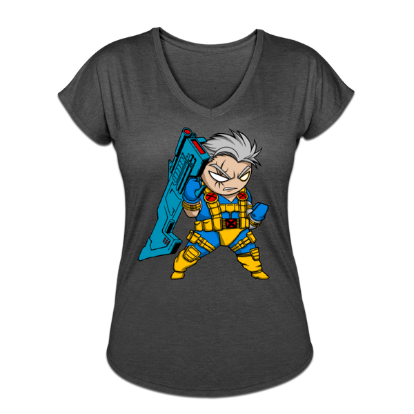 Character #12 Women's Tri-Blend V-Neck T-Shirt - deep heather