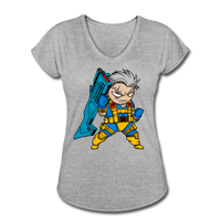 Character #12 Women's Tri-Blend V-Neck T-Shirt - heather gray