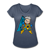 Character #12 Women's Tri-Blend V-Neck T-Shirt - navy heather