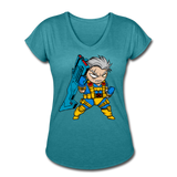 Character #12 Women's Tri-Blend V-Neck T-Shirt - heather turquoise