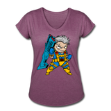 Character #12 Women's Tri-Blend V-Neck T-Shirt - heather plum