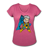 Character #12 Women's Tri-Blend V-Neck T-Shirt - heather raspberry