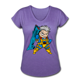 Character #12 Women's Tri-Blend V-Neck T-Shirt - purple heather