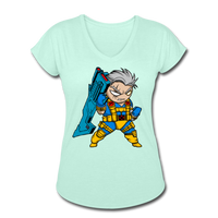 Character #12 Women's Tri-Blend V-Neck T-Shirt - mint