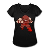 Character #13 Women's Tri-Blend V-Neck T-Shirt - black