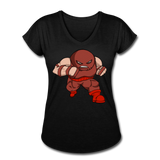 Character #13 Women's Tri-Blend V-Neck T-Shirt - black