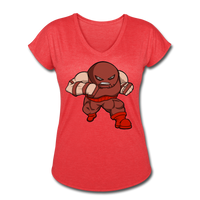 Character #13 Women's Tri-Blend V-Neck T-Shirt - heather red