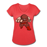 Character #13 Women's Tri-Blend V-Neck T-Shirt - heather red