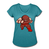 Character #13 Women's Tri-Blend V-Neck T-Shirt - heather turquoise