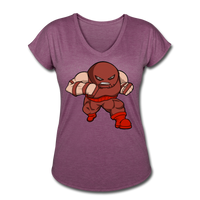 Character #13 Women's Tri-Blend V-Neck T-Shirt - heather plum