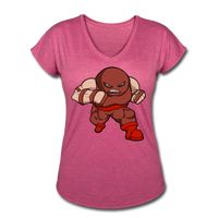 Character #13 Women's Tri-Blend V-Neck T-Shirt - heather raspberry